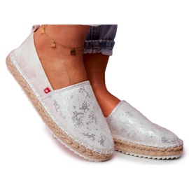 Kvinders Espadriller, flettet sål sølv Big Star FF274A514 grå