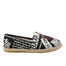 Sort espadrillessko til mænd BKA-48 hvid