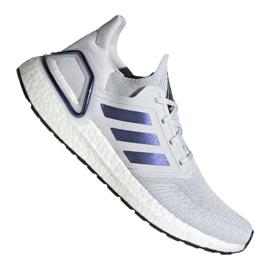 Sko adidas UltraBoost 20 M EG0695 hvid flerfarvet blå