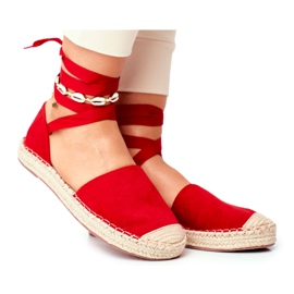 SEA Kvinders Espadriller, bundet hør, rød Bonjour