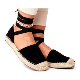 SEA Kvinders Espadriller, bundet med hør, sort Bonjour