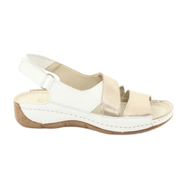 Gregors 781 kvinders sandaler til hvide/guldkiler