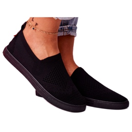 Kvinders sorte sneakers Slip-on sneakers Big Star FF274A609