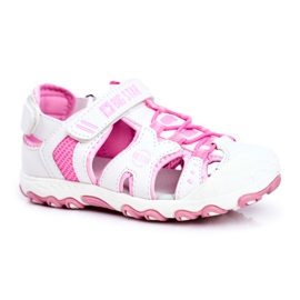 Børnesandaler Big Star With Velcro White FF374207 hvid lyserød