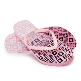 Kvinders hjemmesko Flip-flops Big Star Pink FF274A304 lyserød
