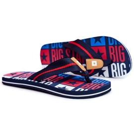 Mænds hjemmesko Flip-flops Big Star marineblå FF274A484