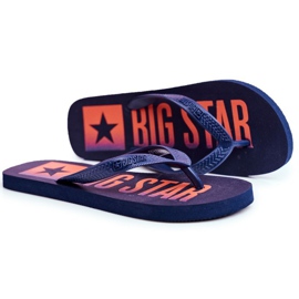 Mænds hjemmesko Flip-flops Big Star marineblå FF274A468