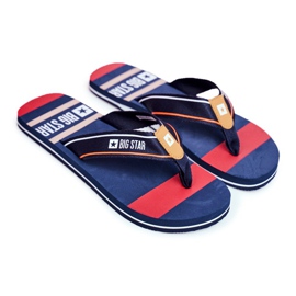 Mænds hjemmesko Flip-flops Big Star marineblå FF274A459 marine blå