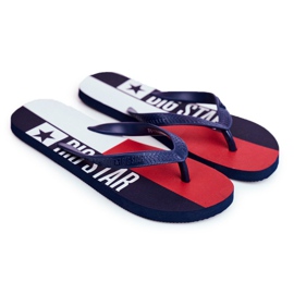 Mænds hjemmesko Flip-flops Big Star marineblå FF274A454 marine blå