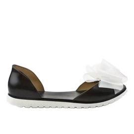 Sort Meliski sandaler med en S5-3 sløjfe