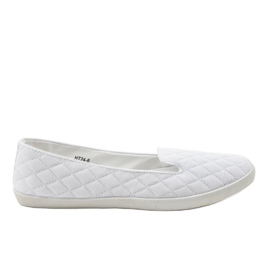 HT24-6 hvide slip-on quiltede sneakers