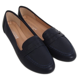 Kvinder marineblå loafers 98-29 Blå marine blå