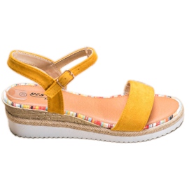 Yes Mile Komfortable sandaler i ruskind gul