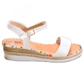 Yes Mile Komfortable sandaler i ruskind hvid