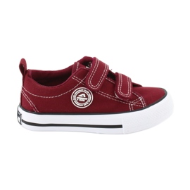 American Club Burgundy velcro sneakers American LH39 rød