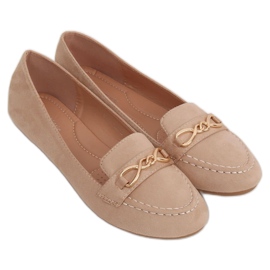Kvinder beige loafers 2S2018-157 Beige