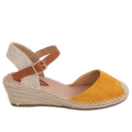 Espadriller på kiler honning S-820 Gul