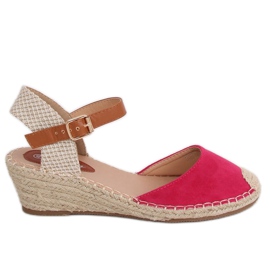 Espadriller på fuchsia kiler S-820 Fushia lyserød