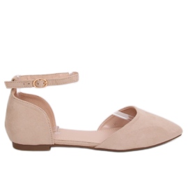 HD-100 Beige cut beige ballerinaer