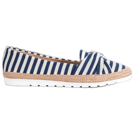 Filippo Slip-on sko med striber hvid blå