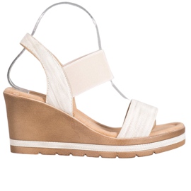 Sea Elves Stilfulde kile sandaler brun