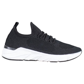Lemax Tekstil sneakers på platformen sort