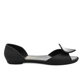 Sort ballerina i melissa gummi med et hjerte KM121-8