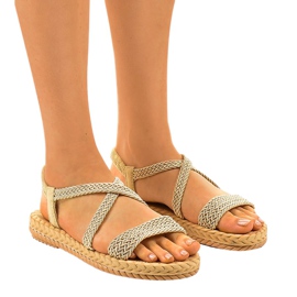 Dame beige sandaler C602