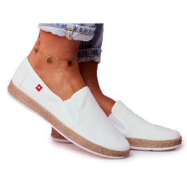 Dame Espadrilles Big Star Slip-on White FF276038 hvid