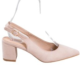 Seastar Pumper med en opdaget hæl beige