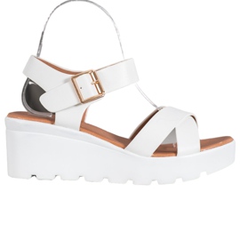 Weide Moderigtige sandaler hvid