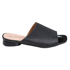 SHELOVET Elegante hjemmesko med glitter sort