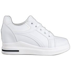 SHELOVET Hvide Wedge sneakers