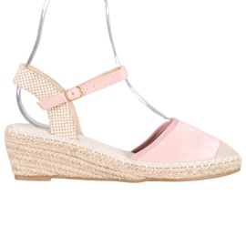 Best Shoes Lyserøde Espadrilles sandaler