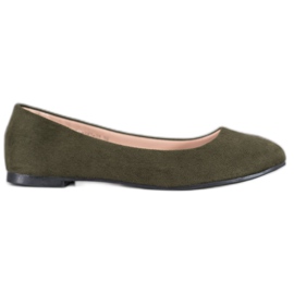 Best Shoes Ruskind ballerinaer grøn
