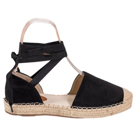 Seastar Bundet sort Espadrilles