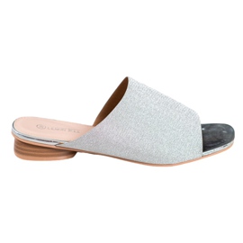 SHELOVET Elegante hjemmesko med glitter grå