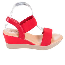 Clowse Lette slip-on sandaler rød