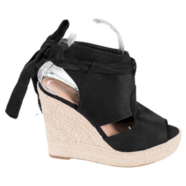 Cm Paris Indbyggede kile sandaler sort