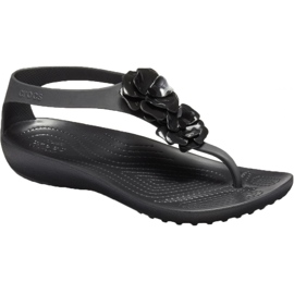 Crocs Serena Embellish Flip W 205600-060 sort lyserød