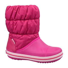 Crocs Winter Puff Boot Jr 14613-6X0 sort lyserød