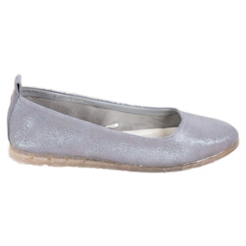 Sergio Leone Tekstil Ballerinas Med Glitter grå