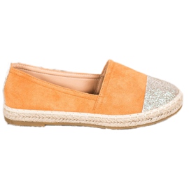 Seastar Espadrilles med glitter orange gul