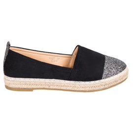 Seastar Espadrilles med glitter sort