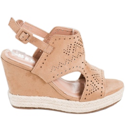 SHELOVET Åbne kiler beige
