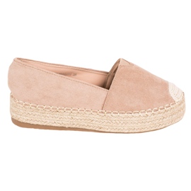 SHELOVET Espadrilles på platformen brun