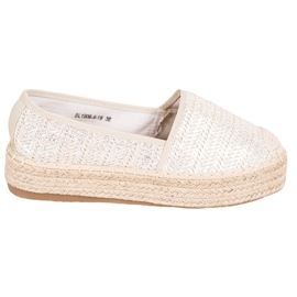 SHELOVET Flettet Espadrilles på platformen grå