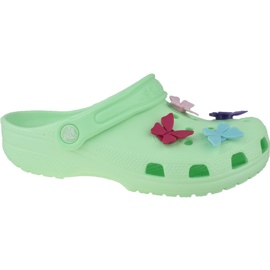 Crocs Classic Butterfly Charm Clog Jr 206179-3TI grøn
