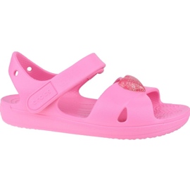 Crocs Classic Cross-Strap Sandal K 206245-669 sort lyserød