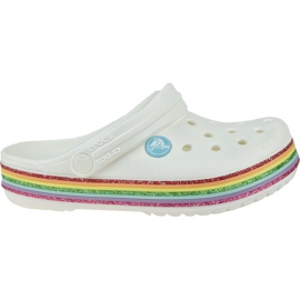 Crocs Rainbow Glitter Clog 206151-100 hvid